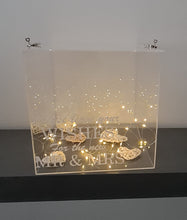 Load image into Gallery viewer, Clear Acrylic Wishing Well with love heart padlocks & lights - HIRE ONLY