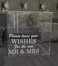 Load image into Gallery viewer, Clear Acrylic Wishing Well with love heart padlocks & lights - HIRE ONLY