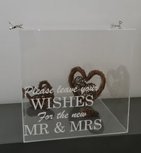 Load image into Gallery viewer, Clear Acrylic Wishing Well with love heart padlocks & lights - HIRE ONLY