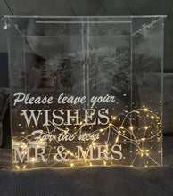 Load image into Gallery viewer, Clear Acrylic Wishing Well with love heart padlocks & lights - HIRE ONLY