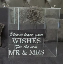 Load image into Gallery viewer, Clear Acrylic Wishing Well with love heart padlocks & lights - HIRE ONLY