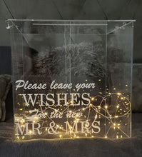 Load image into Gallery viewer, Clear Acrylic Wishing Well with love heart padlocks & lights - HIRE ONLY