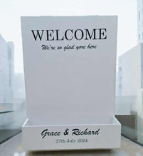 Load image into Gallery viewer, Welcome Sign Empty Flower box - HIRE ONLY
