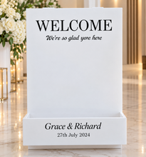 Load image into Gallery viewer, Welcome Sign Empty Flower box - HIRE ONLY