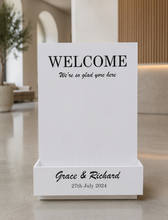 Load image into Gallery viewer, Welcome Sign Empty Flower box - HIRE ONLY