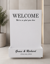 Load image into Gallery viewer, Welcome Sign Empty Flower box - HIRE ONLY