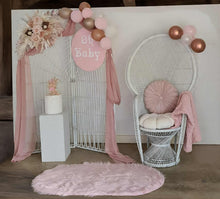 Load image into Gallery viewer, Pastel pink fluffy rug – additional decor - HIRE ONLY