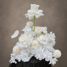 Load image into Gallery viewer, White table flowers, table centrepiece / plinth / aisle flowers - HIRE ONLY