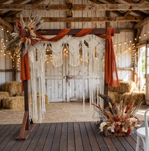 Load image into Gallery viewer, Large Boho Macrame – wooden arbour additional - HIRE ONLY