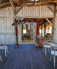 Load image into Gallery viewer, Large Boho Macrame – wooden arbour additional - HIRE ONLY