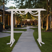 Load image into Gallery viewer, White Wooden Arbour / Arch (NO FLOWERS) – HIRE ONLY