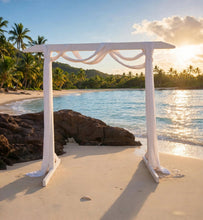 Load image into Gallery viewer, White Wooden Arbour / Arch (NO FLOWERS) – HIRE ONLY
