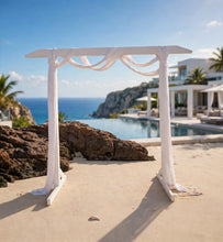 Load image into Gallery viewer, White Wooden Arbour / Arch (NO FLOWERS) – HIRE ONLY
