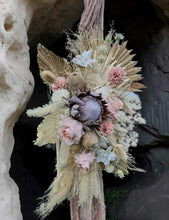 Load image into Gallery viewer, Boho Blush King Protea Everlasting arbour / backdrop flowers Style 2 - HIRE ONLY