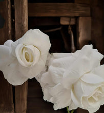 Load image into Gallery viewer, White flowers for welcome sign frame or easel (flowers only) - HIRE ONLY