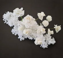 Load image into Gallery viewer, White flowers for welcome sign frame or easel (flowers only) - HIRE ONLY
