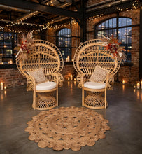 Load image into Gallery viewer, Rustic Queen peacock chair package - HIRE ONLY