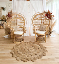 Load image into Gallery viewer, Rustic Queen peacock chair package - HIRE ONLY