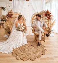 Load image into Gallery viewer, Rustic Queen peacock chair package - HIRE ONLY