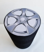 Load image into Gallery viewer, Alloy wheels and tyres cylinder cake stand / plinth - 90cm - HIRE ONLY
