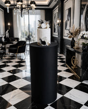 Load image into Gallery viewer, Black cylinder cake stand / plinth - 90cm - HIRE ONLY