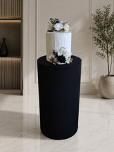 Load image into Gallery viewer, Black cylinder cake stand / plinth - 75cm - HIRE ONLY