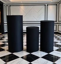 Load image into Gallery viewer, Black cylinder cake stand / plinth - 75cm - HIRE ONLY