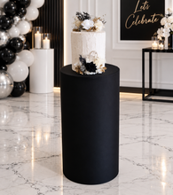 Load image into Gallery viewer, Black cylinder cake stand / plinth - 60cm - HIRE ONLY