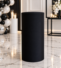 Load image into Gallery viewer, Black cylinder cake stand / plinth - 60cm - HIRE ONLY
