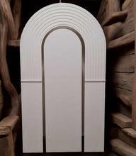 Load image into Gallery viewer, Double arch backdrop ripple - white - HIRE ONLY