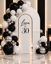Load image into Gallery viewer, Double arch backdrop ripple - white - HIRE ONLY