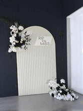 Load image into Gallery viewer, White ripple arch backdrop – 2.1m tall - HIRE ONLY