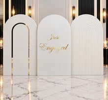 Load image into Gallery viewer, Set of 3 backdrops / arches in white – 2.1m tall - HIRE ONY