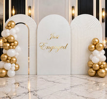 Load image into Gallery viewer, Set of 3 backdrops / arches in white – 2.1m tall - HIRE ONY