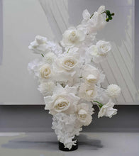 Load image into Gallery viewer, Three white backdrops / arches & 7 x White flowers - Advanced Package 1 - HIRE ONLY