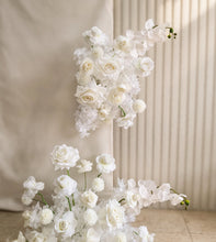 Load image into Gallery viewer, Three white backdrops / arches & 9 x White flowers - Advanced Package 2 - HIRE ONLY