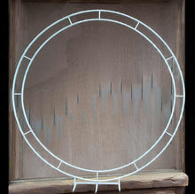 Load image into Gallery viewer, Double Circle Backdrop – White Metal - HIRE ONLY