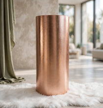 Load image into Gallery viewer, Rose Gold cylinder plinth cake or flower stand - 90cm - HIRE ONLY