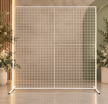 Load image into Gallery viewer, White mesh backdrop 2m x 2m - HIRE ONLY