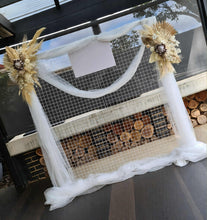 Load image into Gallery viewer, Boho flowers & mesh backdrop / arch Package - Basic- HIRE ONLY