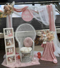 Load image into Gallery viewer, White mesh & pink flowers - Baby Package - HIRE ONLY