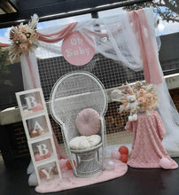 Load image into Gallery viewer, White mesh & pink flowers - Baby Package - HIRE ONLY