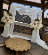 Load image into Gallery viewer, Boho urns & white mesh Birthday package w rug - HIRE ONLY