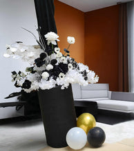 Load image into Gallery viewer, Black, Gold & white - Mesh backdrop - Deluxe Package - HIRE ONLY