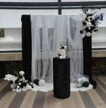 Load image into Gallery viewer, Black & white flowers - Mesh backdrop - Advanced 1 - HIRE ONLY