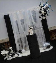 Load image into Gallery viewer, Black & white flowers - Mesh backdrop - Advanced 1 - HIRE ONLY