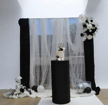 Load image into Gallery viewer, Black & white flowers - Mesh backdrop - Advanced 1 - HIRE ONLY