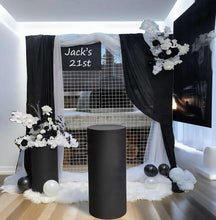 Load image into Gallery viewer, Black & white flowers - Mesh backdrop - Deluxe Package - HIRE ONLY