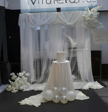 Load image into Gallery viewer, White mesh & 2 x white flowers - Basic Package 2 - HIRE ONLY