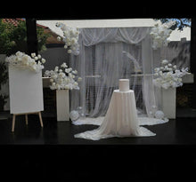 Load image into Gallery viewer, White mesh & 5 x white flowers - Deluxe Package 1 - HIRE ONLY